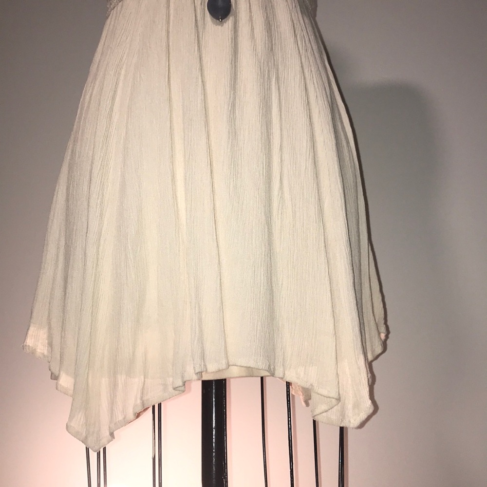 Boho Cream Crochet Spaghetti Strap Dress ▪️ sz M - Picture 3 of 7